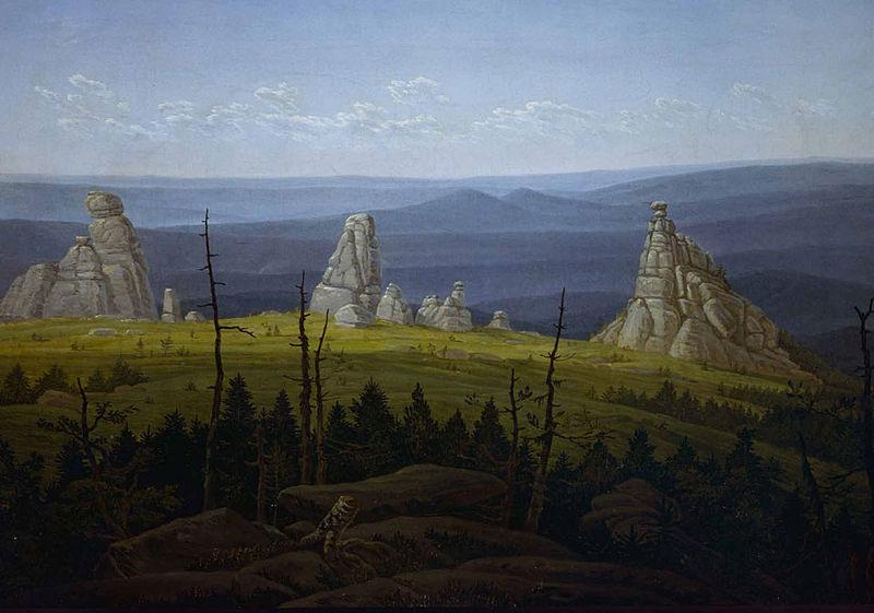 Carl Gustav Carus The Three Stones in the Giant Mountains Sweden oil painting art